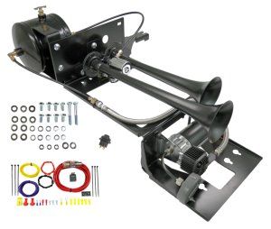 Jeep Wrangler Air Horn Compressor Kit - Kleinn Air Horns - Model 102-1 Dual Air Horn - `97-`06